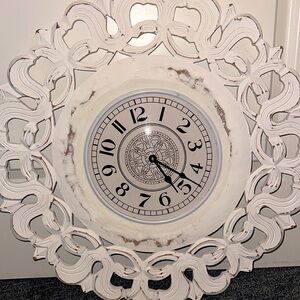 White cottage styled wall clock!